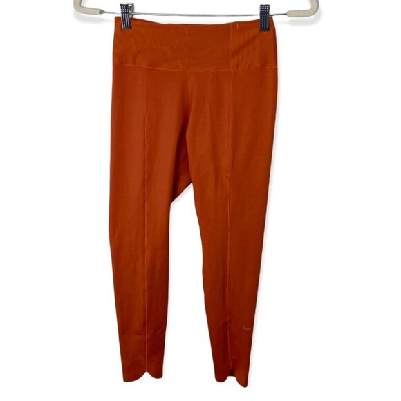 Nike One Luxe Icon Clash High Rise Orange Leggings Crop Size Small 2021 Athletic - Picture 4 of 16